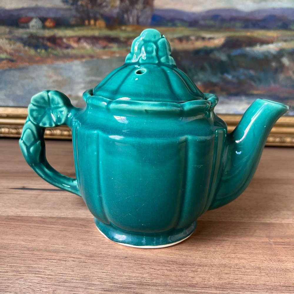 Vintage Shawnee Green Teapot